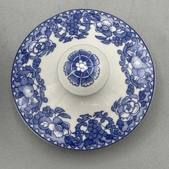 Vtg Spode Blue Room Collection Venetian Scenes Spice Jar Blue White w/Lid - Picture 7 of 10